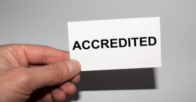 A paper that says accredited